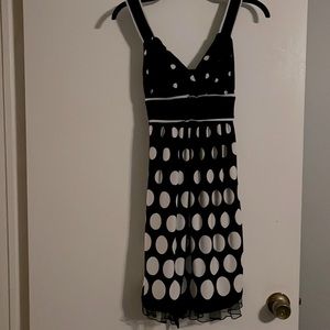 Black & white polka dot dress